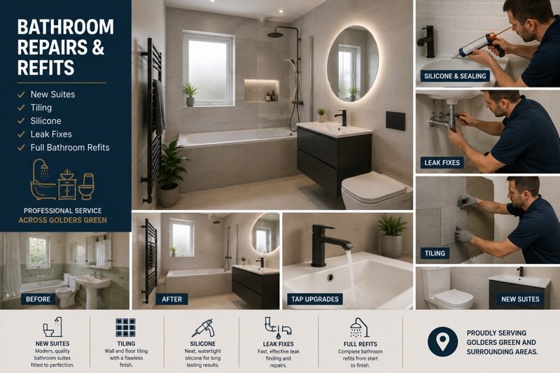 Bathroom Repairs & Refits carried out by a handyman in Chelmsford
